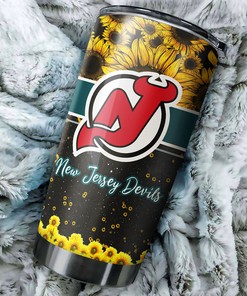 Beautiful Sunflower Design New Jersey Devils NHL Tumbler