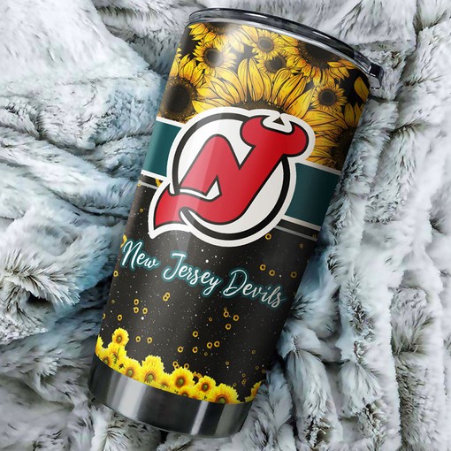 Beautiful Sunflower Design New Jersey Devils NHL Tumbler