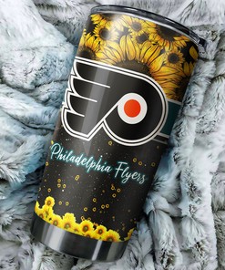 Beautiful Sunflower Design Philadelphia Flyers NHL Tumbler
