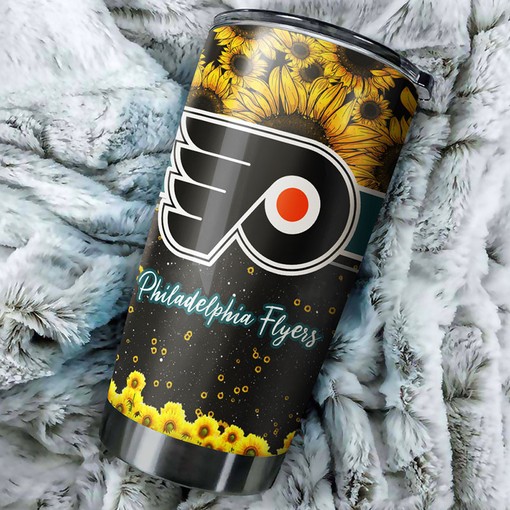Beautiful Sunflower Design Philadelphia Flyers NHL Tumbler