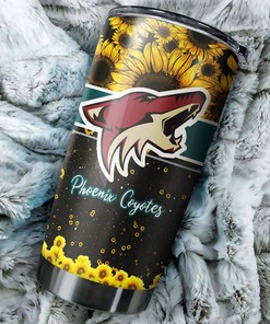 Beautiful Sunflower Design Phoenix Coyotes NHL Tumbler