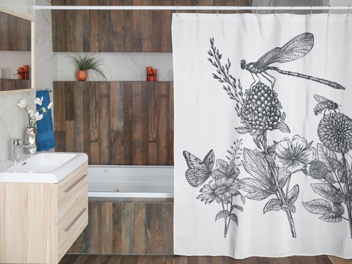 Bee Butterfly Dragonfly Shower Curtains - Bring Nature Indoors - Image 3