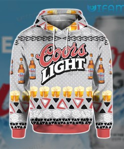 Beer Bottle Pattern Coors All Over Print 3D Hoodie for Beer Lovers