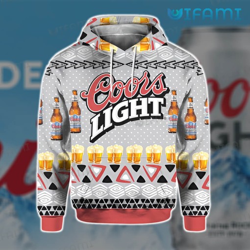 Beer Bottle Pattern Coors All Over Print 3D Hoodie for Beer Lovers