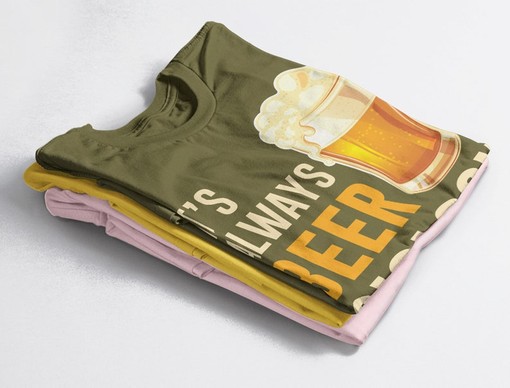 Beer Lover Movie T-Shirts, It's Always Beer O'Clock Unisex Tees| Patriotic USA Ireland Irish St Patricks Day Gifts - Image 4