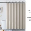 Beige Linen-textured Waterproof Disney Shower Curtain, Perfect for a Minimalist Bathroom Decor with Extra Thickness
