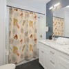 Beige Retro Mushroom Shower Curtain | Boho Gothic Woodland Bath Decor | Vintage Bathroom Shower Curtains