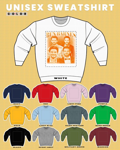 Ben Barnes Shadow and Bone Sweatshirt, En Barnes Unisex Tee with Vintage 90s Style, Shdw Bne Movie Sweater for Fans - Image 3