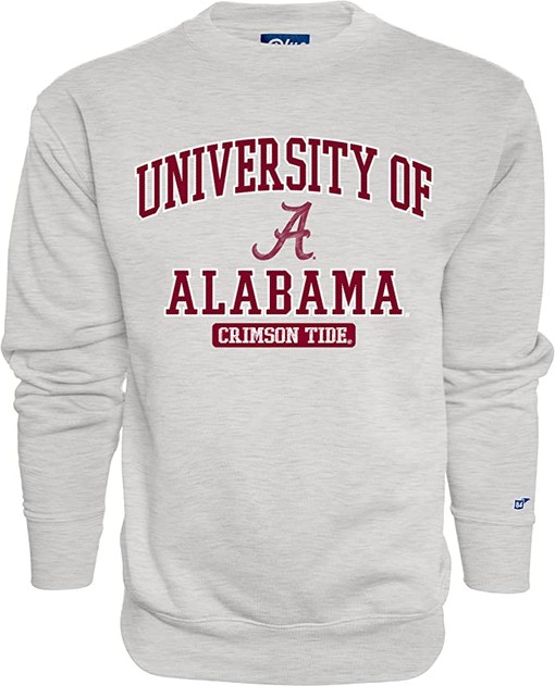 Best Crewneck Sweatshirt with Twill Applique: Alabama Sweatshirt Gifts for Fans