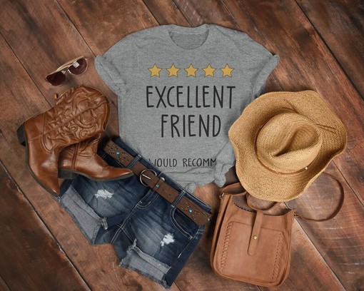 Best Friends Gift Excellent 5 Stars Ratings Friends Unisex Shirt - Image 3