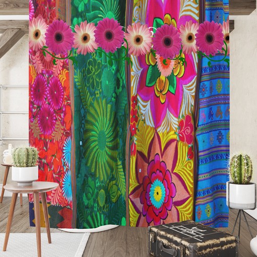 Best Funky Hippie Shower Curtain with Personalized Bath Mat and Towels for Unique Bathroom Decor - Image 2
