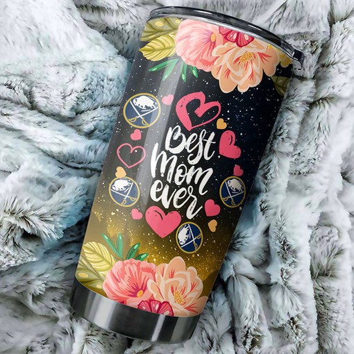Best Mom Ever Cool Flower Buffalo Sabres NHL Tumbler