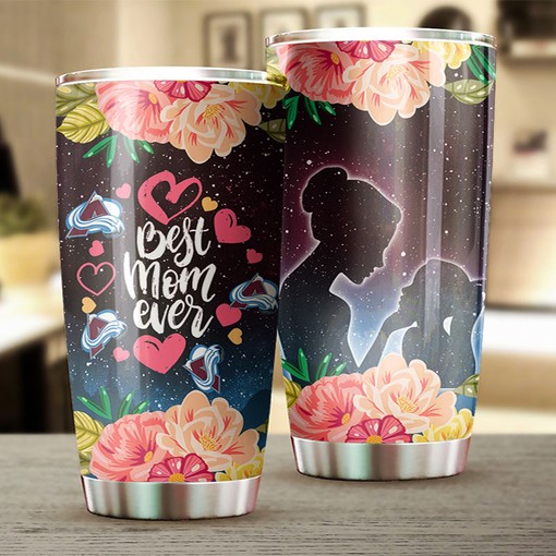 Best Mom Ever Deserves This Cool Flower Avalanche NHL Tumbler 20 oz - Image 2