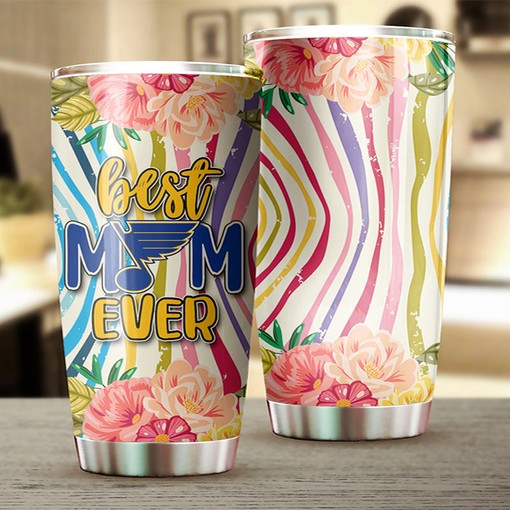 Best Mom Ever Deserves This St. Louis Blues Flower NHL Tumbler - Image 2