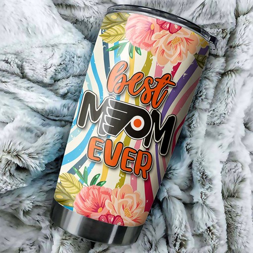 Best Mom Ever Flower Deserves This Flyers NHL Tumbler 30 oz for Tumbler Gift Ideas