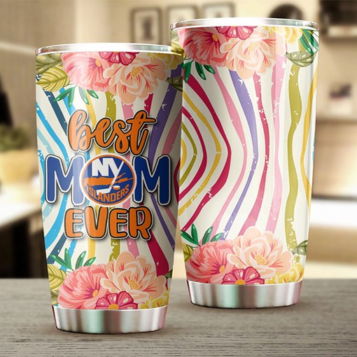 Best Mom Ever Flower Design Tumbler for Winnipeg Jets NHL Fans - Image 2