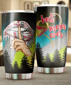 Best Moms Ever with Flower Design and Personalized MLB Logo St. Louis Cardinals MLB Tumbler with Baseball Tumbler Ideas