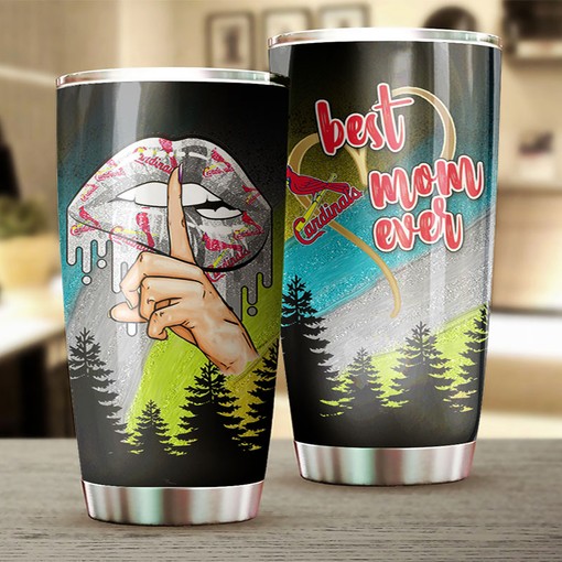 Best Moms Ever with Flower Design and Personalized MLB Logo St. Louis Cardinals MLB Tumbler with Baseball Tumbler Ideas