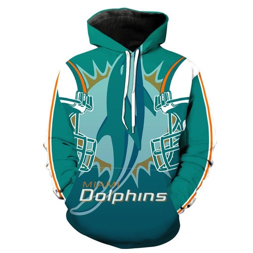 Best Selling Miami Dolphins Hoodie with All Over Print Design - Unique and Bold