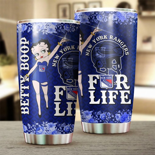 Betty Boop Design That Will Make Your Day - New York Rangers NHL Tumbler - Image 2