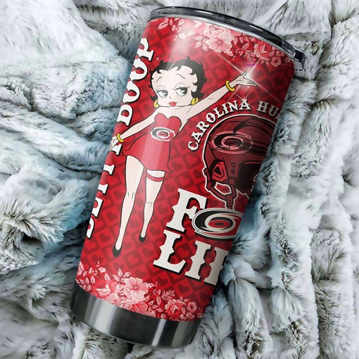 Betty Boop Design for the Ultimate Hockey Fan - Carolina Hurricanes NHL Tumbler