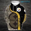 Big Logo Steelers Camo - Pittsburgh Steelers 3D All Over Print Hoodie with Bold Design