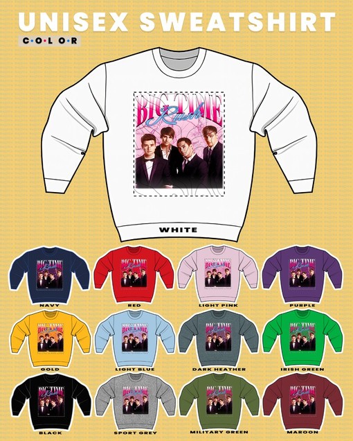 Big Time Rush Forever Tour Vintage Movie Sweatshirt, Rush Tour 2022 Sweater for Movie Fans, BTR - Image 3
