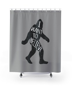 Bigfoot I Want to Believe Shower Curtain - Add a Touch of Mystery and Adventure