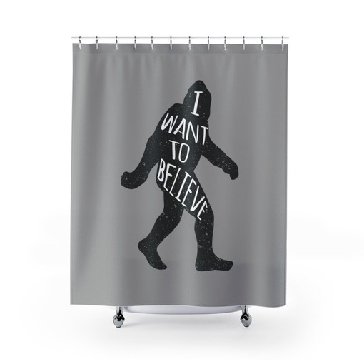 Bigfoot I Want to Believe Shower Curtain - Add a Touch of Mystery and Adventure