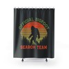 Bigfoot Search Team Print Shower Curtain for Adventurous Bathroom Decor