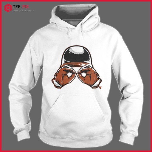Binoculars Design Tee: Baltimore Orioles Watching Baseball T-Shirt with Binoculars Logo