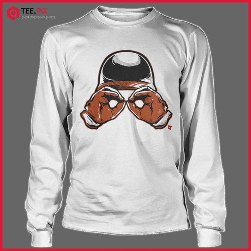 Binoculars Design Tee: Baltimore Orioles Watching Baseball T-Shirt with Binoculars Logo - Image 2