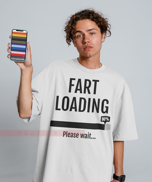 Birthday Fart Loading Mens Sarcastic Shirt with Funny Quote