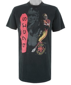 Black San Francisco 49ers 1990s Vintage NFL T-Shirt Unisex Sport Sweatshirt Hoodie Gift