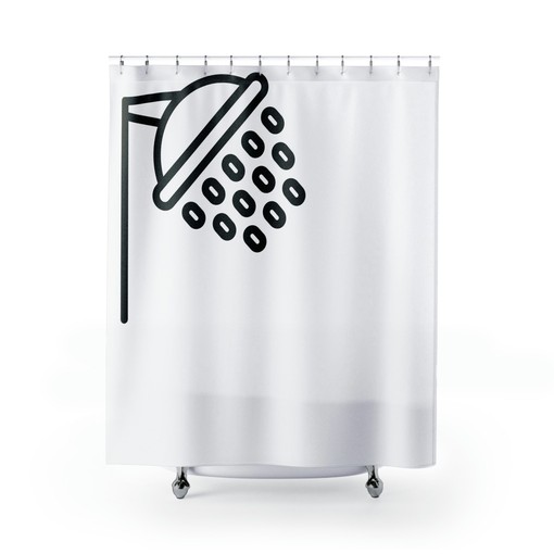 Black & White Animal Pattern Zebra Print Shower Curtain - Image 2