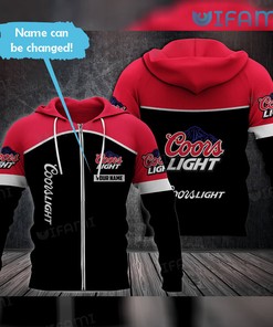 Black White Custom Name Coors All Over Print 3D Hoodie for Beer Lovers