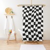 Black and White Squares Shower Curtain with Modern Abstract Design made with Eco-Friendly