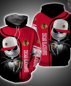 Blackhawk and Jack Skellington Unique 3D Hoodie with All Over Print