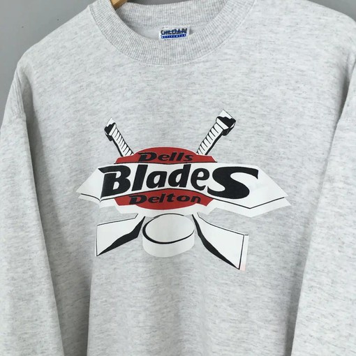 Blades Dells Delton Hockey NCAA Sweatshirt, a Must-Have for Any NCAA Fan - Image 2