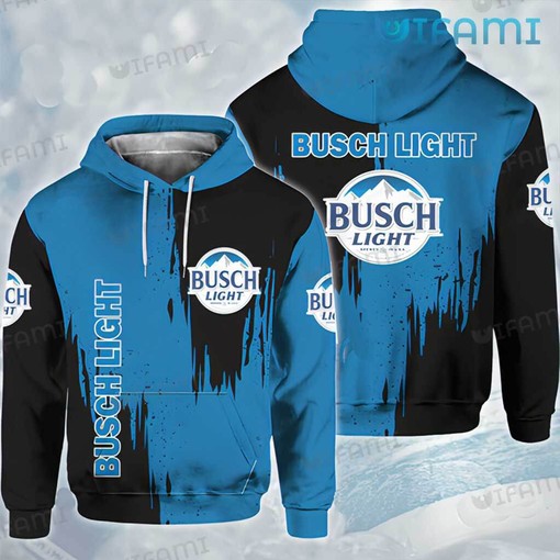 Blue And Black All Over Print 3D Hoodie for Men - Beer Lovers Gift