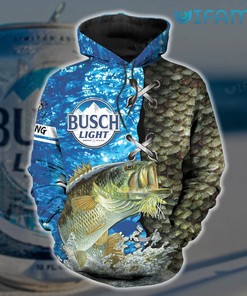 Blue Fishing Busch Light All Over Print Hoodie for Men - Gift for Beer Lovers