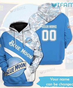 Blue Moon Beer Custom Name All Over Print 3D Hoodie - Unique Beer Lovers Gift
