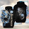 Blue Moon Beer Horror Skull and Leafs All Over Print 3D Hoodie with Logo Design