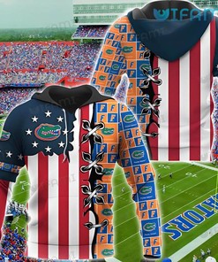 Blue Orange Flag Stitches Logo Florida Gators Hoodie - 3D All Over Print Custom Design