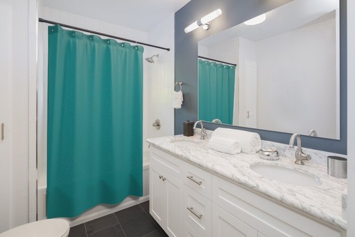 Blue Shower Curtain Set | Bathroom Accessories | Colorful Shower Curtains | Unique Shower Curtains - Image 3