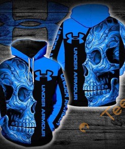 Blue Skull Custom All Over Print Hoodie by Under Armour