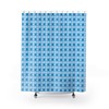 Blue and Blue Retro Mid Century Modern Shower Curtain: Perfect for Your MCM Bathroom