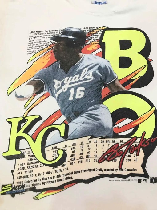 Bo Jackson KC Royals Vintage Style MLB Apparel for Fans - Image 2