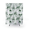 Boat Adventure Awaits - Wild and Free Print Shower Curtain for Adventure Bathroom Decor