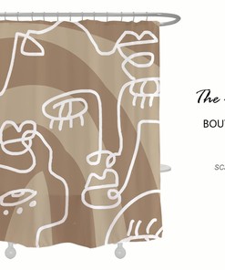 Bohemian Abstract Arts Shower Curtain - Waterproof Washable with Hooks and Custom Sizes Available